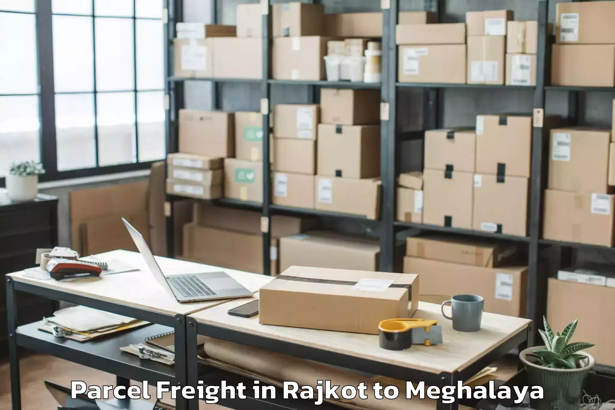 Leading Rajkot to Mawkynrew Parcel Freight Provider